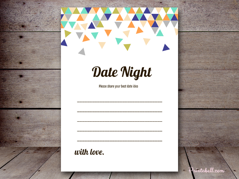 Date Night Cards Printabell Create