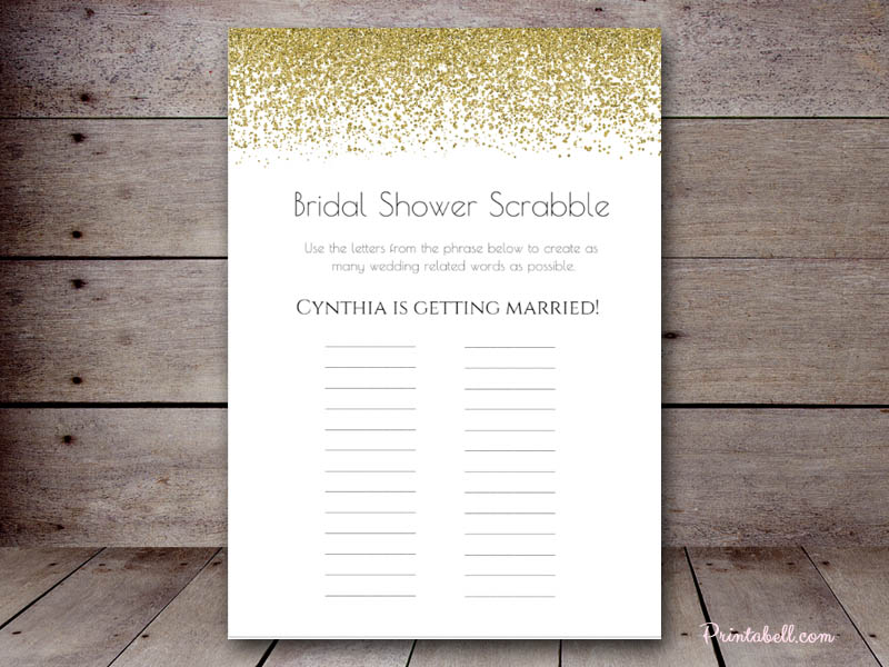 Bridal Shower bs040b bridal scrabble word game - Bridal Shower