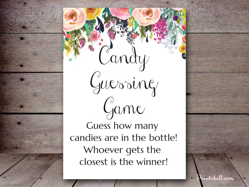 Guess How Many Candies Are In The Jar Template