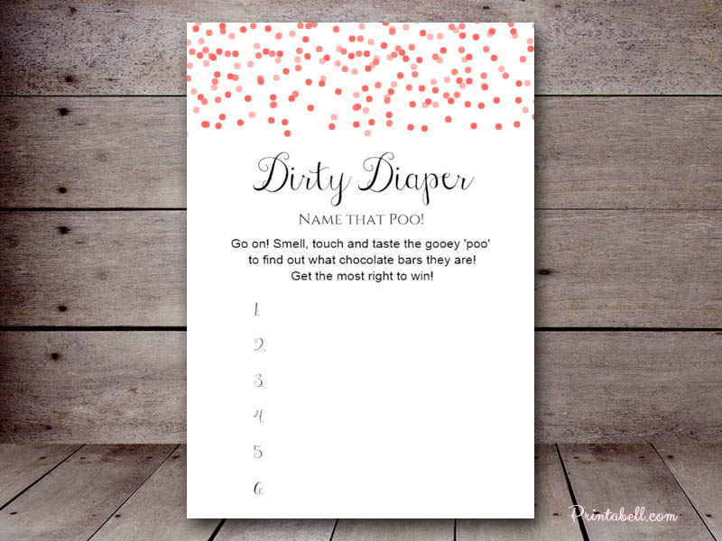 Printable Free Printable Dirty Diaper Game Template Printable Templates Free