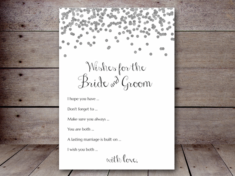 Wishes For The Bride And Groom Printabell • Create