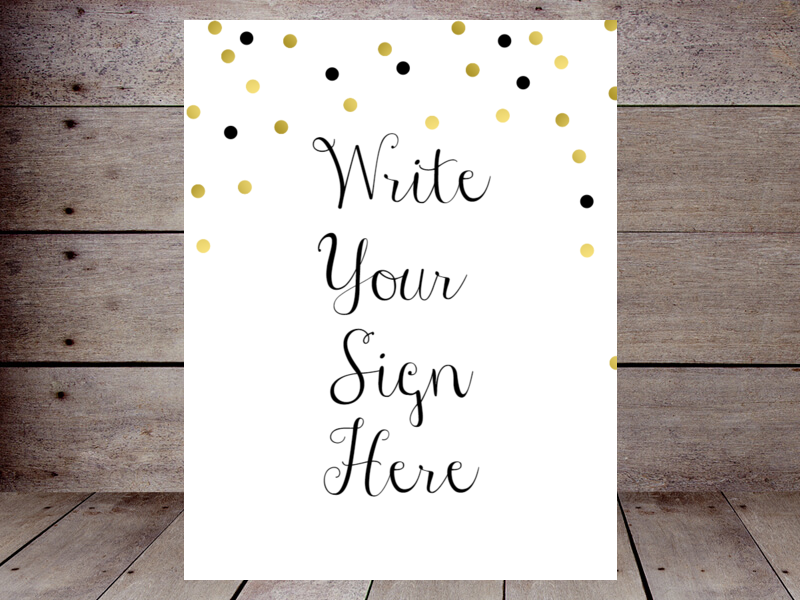 Sign ALL Editable Printabell • Create