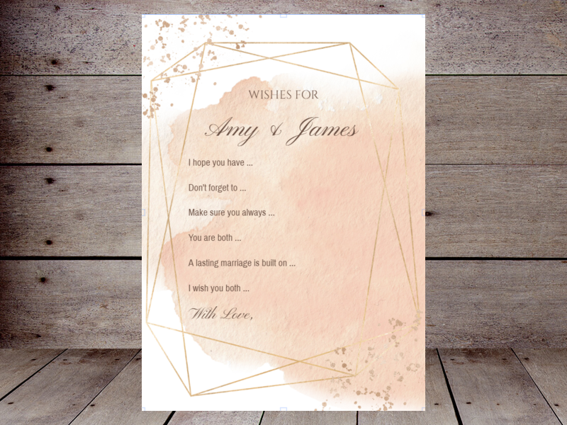 Wishes For The Bride And Groom Printabell Create