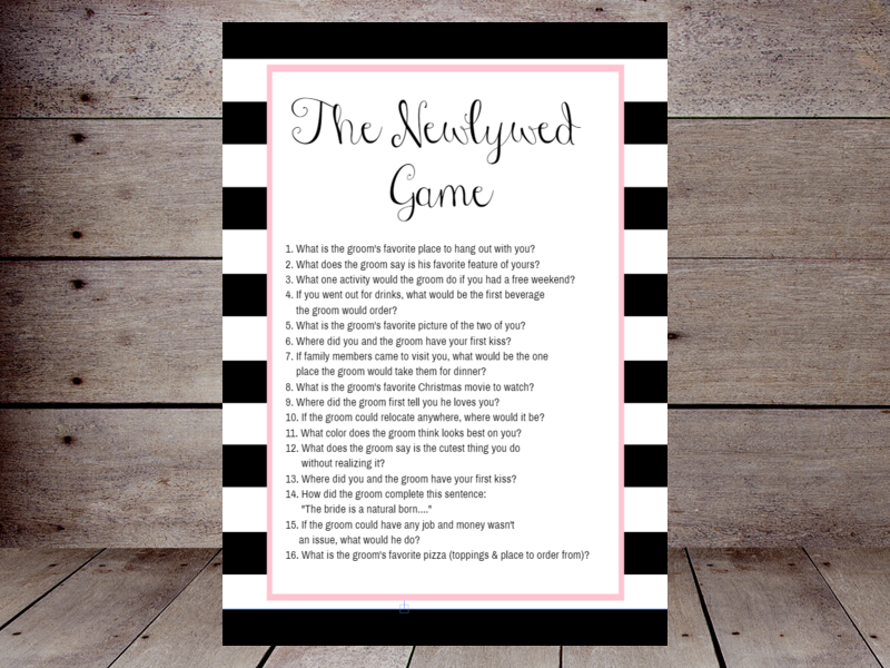 The Newlywed Game Printabell • Create